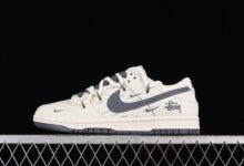 Stussy x Nike Dunk Low 斯图西-绑带米白灰勾 SB低帮休闲板鞋 SJ2068-275