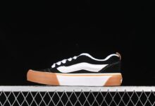 Vans Knu Skool 黑生胶 低帮复古休闲硫化面包鞋 VN0009QCCJI