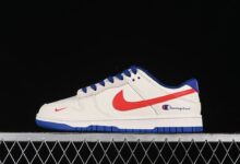 Nike SB Dunk Low 冠军联名-米白红勾 周年高端定制 低帮休闲板鞋 KK1688-021