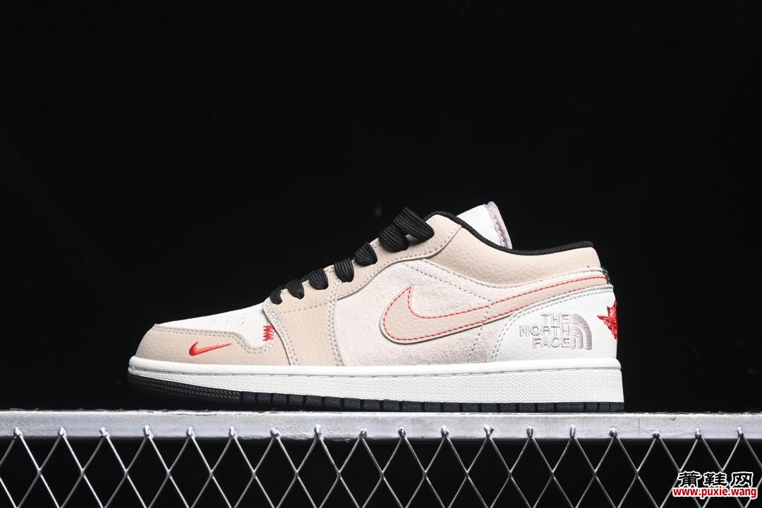 Air Jordan 1 Low AJ1 乔1 北面联名-露褐 高端定制 低帮复古篮球鞋 DC2024-033